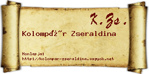 Kolompár Zseraldina névjegykártya